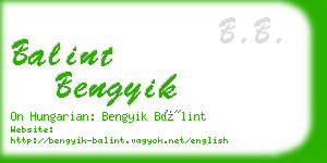 balint bengyik business card